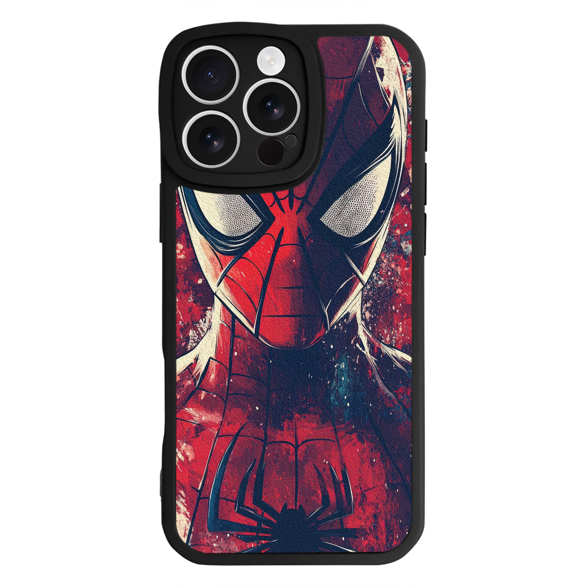 （画像用） Spider Man スパイダーマン 【iPhone 16シリーズ対応】シリコンスマホケース（レザー調） 材質：シリコン